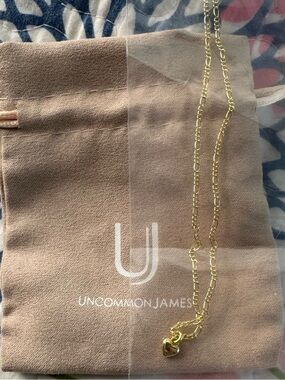 NWT uncommon James mini heart necklace gold